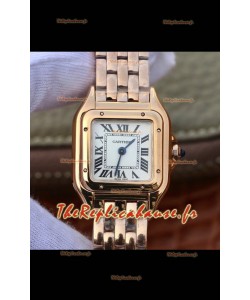 Cartier PANTHERE Edition 1:1 Miroir Montre Suisse Or Rose Cadran Blanc