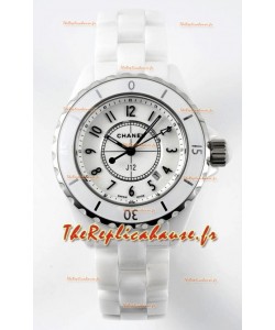 Chanel J12 Ladies Montre à boîtier en céramique blanche Réplique de montre Miroir 1:1 