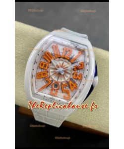 Franck Muller Vanguard Yachting Céramique blanche Montre réplique miroir 1:1 Suisse
