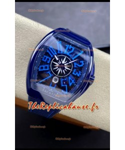 Franck Muller Vanguard Yachting Céramique Bleue Montre Réplique 1:1 Suisse