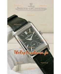 Jaeger-LeCoultre Reverso DuoFace Montre en acier avec cadran vert et mouvement automatique suisse