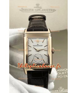 Jaeger-LeCoultre Reverso DuoFace Montre Boîtier Or Rose Cadran Brun Mouvement Automatique Suisse