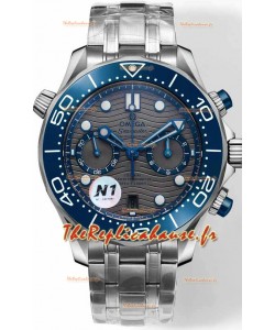 Omega Seamaster Co-Axial Master Chronograph en acier inoxydable Cadran gris 44MM Réplique miroir 1:1