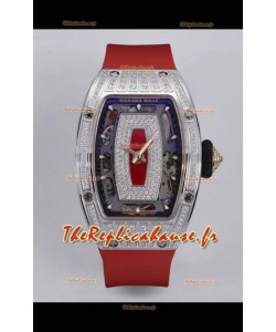 Richard Mille Super Clone RM07-01 Sertie de diamants 904L Boîtier acier Automatique Réplique Montre