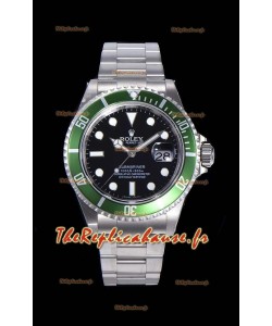 Montre Rolex Submariner 50ème Anniversaire "Kermit" Réplique Suisse Montre 904L Boîtier Acier
