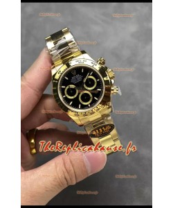 Rolex Cosmograph Daytona M126518 Boîtier or jaune et cadran noir Mouvement original Cal.4131