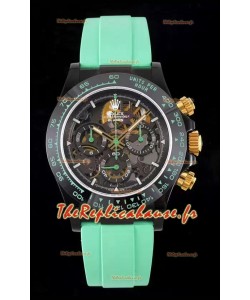 Rolex Daytona Blaken Vert Réplique Suisse 1:1 Cadran Squelette Mouvement Cal.4130