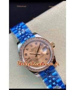 Rolex Datejust Ladies 28MM Mouvement Cal.3135 Réplique Suisse en acier 904L Cadran marron 