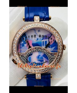 Van Cleef & Arpels Lady Arpels Pont des Amoureux en or rose Bracelet bleu