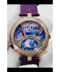 Van Cleef & Arpels Lady Arpels Pont des Amoureux en or rose Bracelet violet