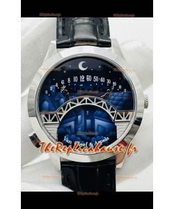 Van Cleef & Arpels Lady Arpels Pont des Amoureux en acier inoxydable Bracelet noir