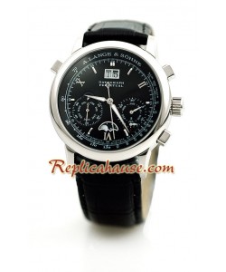A. Lange & Sohne Datograph Perpetual Leather Montre