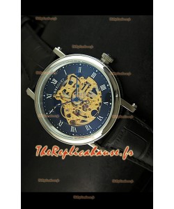 Montre Automatique Japonaise Breguet Classique avec Cadran Ajouré Doré - Chiffres des Heures Arabes