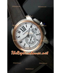 Calibre De Cartier Japonaise Montre De Replique en deux tons 