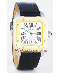 Cartier Replique Santos 100 Hommes - Two Tone