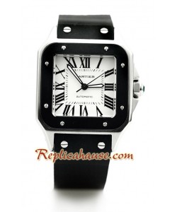Cartier Santos 100 Rubber Strap Montre