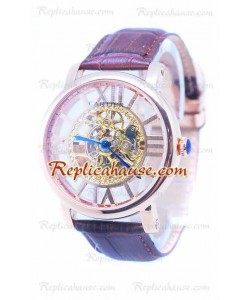 Cartier De Rotonde Skeleton Rose Gold Montre 