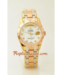 Rolex Replique Day Date Three Tone Montre