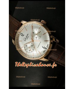 Glashuette Senator Reproduction Montre Japonaise avec Boitier Or Rose 18K