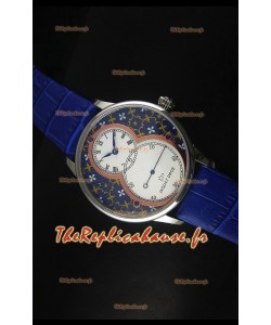 Montre Jaquet Droz Grande Seconde avec cadran paillonné-émaillé Grand Feu bleu