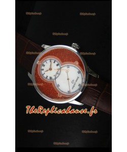 Montre Jaquet Droz Grande Seconde avec cadran rouge et boîtier en acier inoxydable