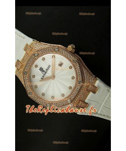 Réplique de montre Audemars Piguet Royal Oak LADY dans un boîtier en or rose