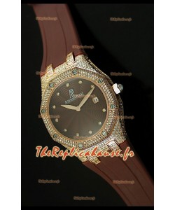 Réplique de montre Audemars Piguet Royal Oak LADY dans un boîtier en or rose