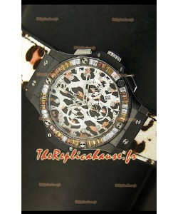 Montre Hublot Big Bang White Zebra Bang Édition boîtier noir en PVD