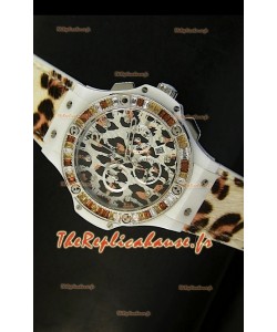 Montre Hublot Big Bang White Zebra Bang Édition boîtier blanc en PVD