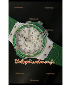 Édition Tutti Frutti pour femmes Hublot Big Bang 34MM avec bracelet vert