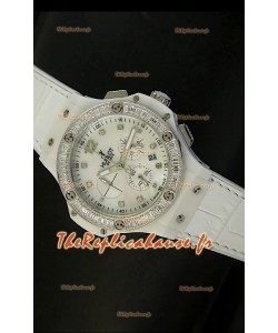 Montre pour femmes Hublot Big Bang 34mm avec mouvement Quartz - Cadran/Bracelet blanc