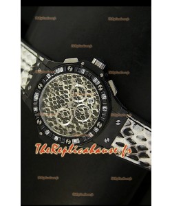 Montre Hublot Big Bang White Zebra Bang Édition boîtier noir en PVD