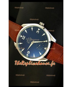 Réplique de montre japonaise Omega Seamaster Railmaster avec bracelet en cuir brun