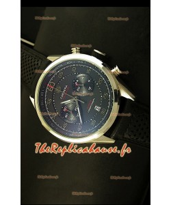 Réplique de montre Tag Heuer Carrera Calibre 36 Flyback avec cadran noir - Mouvement Quartz