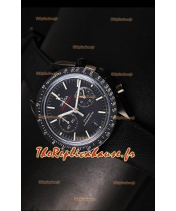 Réplique de montre coaxiale japonaise Omega Speedmaster Moon avec boîtier noir