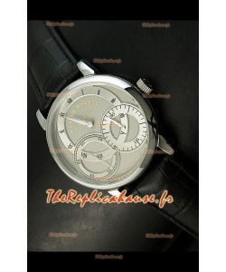 Alange Sohne Double Sous-Cadran Montre Japonaise Bracelet Noir