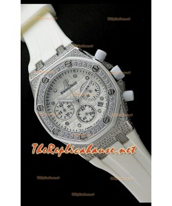 Audemars Piguet Royal Oak Femmes Chronograph Montre Suisse Quartz en Acier Inoxydable