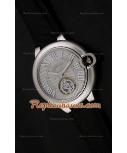 Ballon De Cartier Tourbillon Japanese Montre avec Boîtier en Acier