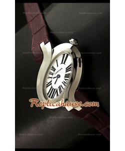 Delices De Cartier Femmes Replica Montre avec Bracelet Marron