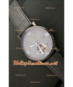Cartier Calibre Tourbillon Montre Japonaise avec Cadran Gris