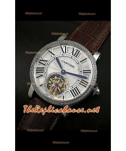 Cartier Calibre Japanese Tourbillon Montre Bracelet Marron