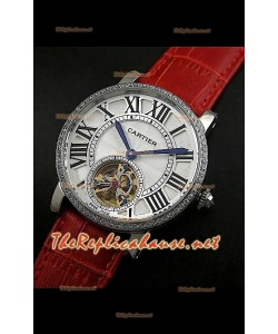 Cartier Calibre Japanese Tourbillon Montre Bracelet Rouge