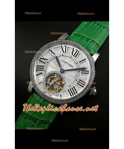 Cartier Calibre Japanese Tourbillon Montre Bracelet Vert