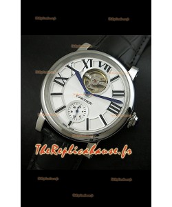 Ballon de Cartier Tourbillon volant Reproduction Montre Japonais - Bracelet Noir
