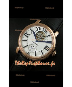 Ballon de Cartier Tourbillon volant Reproduction Montre Japonais - Boitier Or Rose