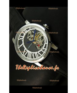Rotonde De Cartier Cadran Love Reproduction Montre Japonaise - Boitier Acier Inoxydable
