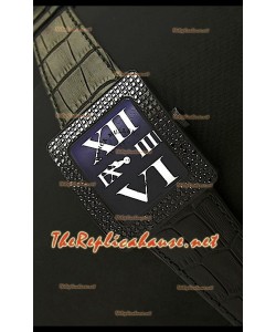 Franck Muller Infinity Femmes Replica Montre avec Boîtier PVD et Diamants Noirs
