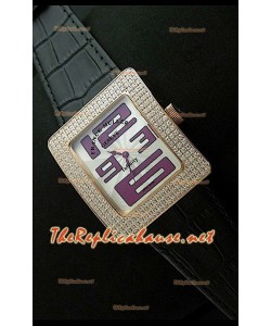 Franck Muller Infinity Femmes Replica Montre en Or Rose Heure en Chiffres Arabes