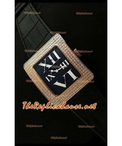 Franck Muller Infinity Femmes Replica Montre en Or Rose Heure en Chiffres Romains