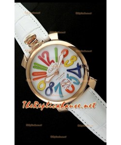 GaGa Milano Manuale Montre avec Boîtier Or Rose - 48 mm 